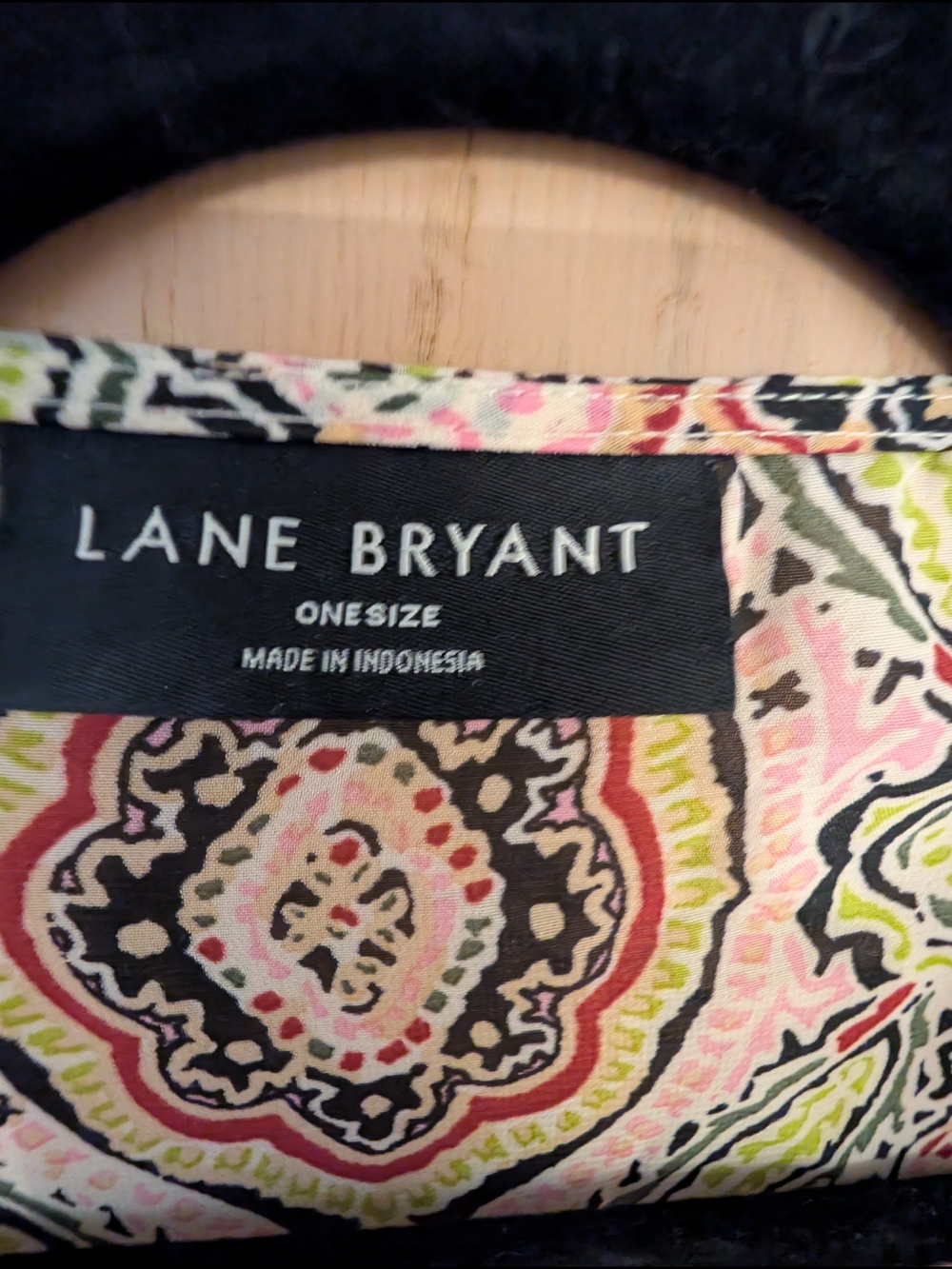 Lane Bryant Pastel Paisley Kimono - Pink, Mint & Black - Picture 2 of 3
